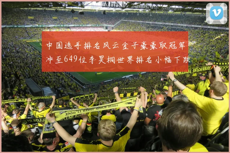 中国选手排名风云金子豪豪取冠军冲至649位李昊桐世界排名小幅下跌